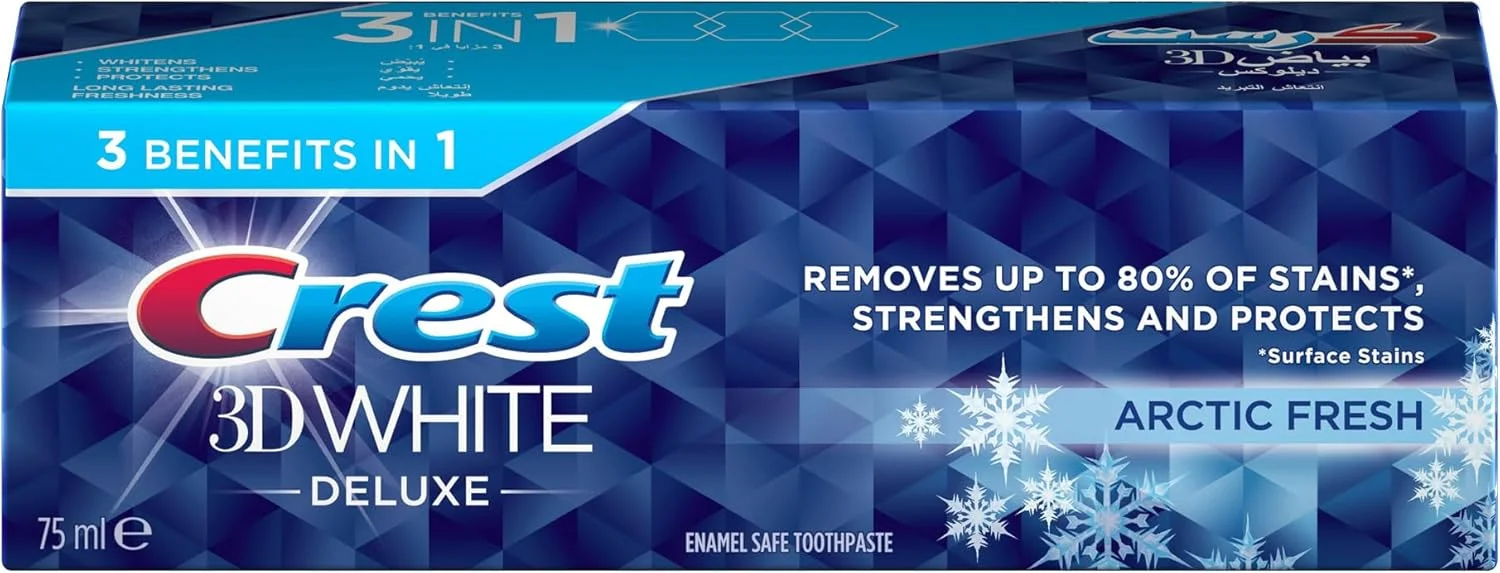 خمیر دندان کرست 3D White Deluxe Arctic Fresh، 75 میلی لیتر