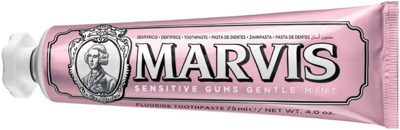 خمیر دندان نعناع ملایم مخصوص لثه های حساس مارویس، 75 میلی لیتر، خمیر دندان طعم دار فوق العاده به از بین بردن پلاک و کاهش حساسیت لثه کمک می کند، طراوت ماندگار