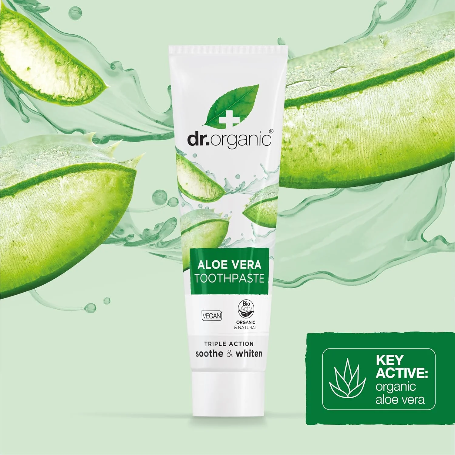 خمیر دندان آلوئه ورا دکتر ارگانیک ۱۰۰ میلی لیتر