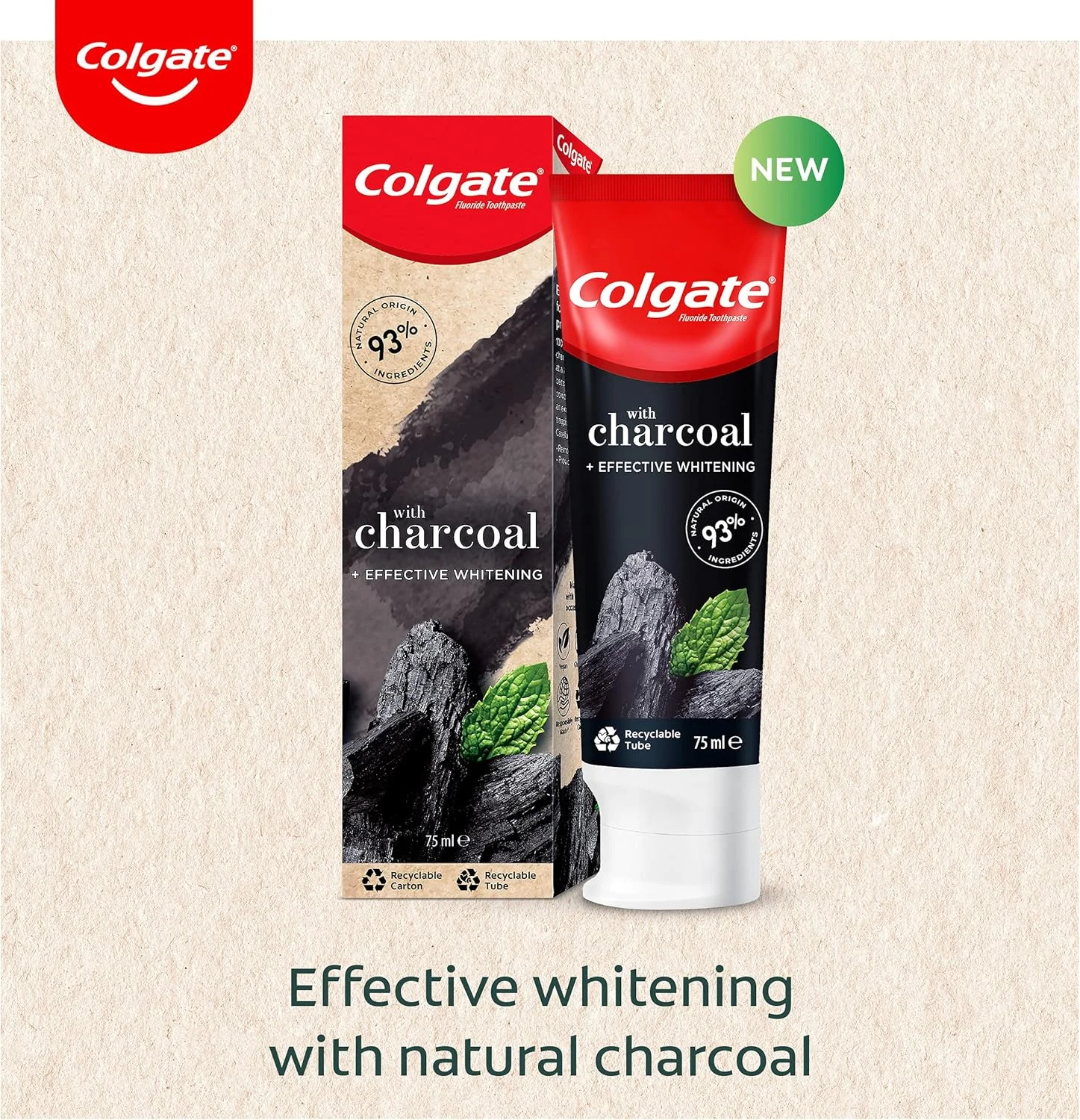 خمیر دندان سفید کننده کلگیت عصاره های طبیعی زغال 75 میلی لیتر بسته 2 عددی