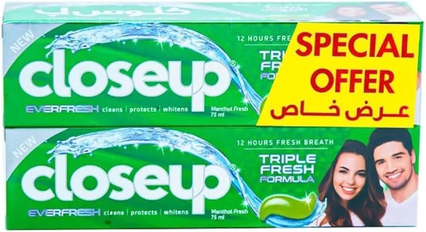 خمیر دندان کلوزآپ Ever Fresh با طعم نعناع، بسته دو عددی ۷۵ میلی لیتری