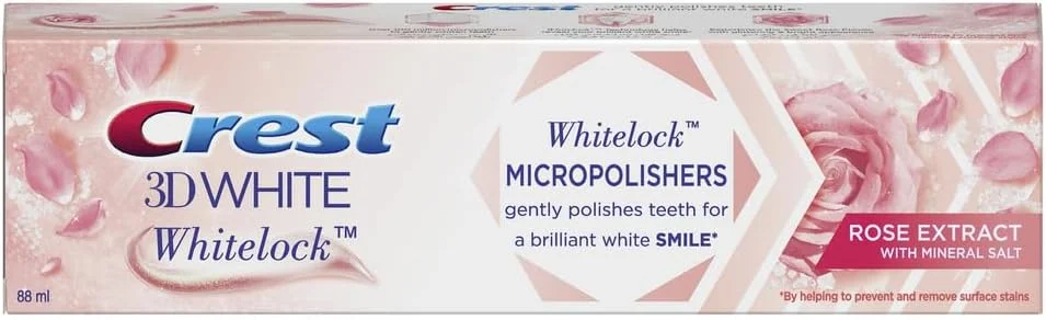 خمیر دندان سفید کننده کرست 3D White، حجم 88 میلی لیتر، رایحه گل رز