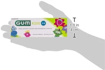 خمیر دندان کودک گام - 3+ سال - طعم توت فرنگی - طبیعی - بدون SLS، بدون پارابن - با فلوراید - جلوگیری از پوسیدگی - تقویت مینای دندان - محافظت حداکثری از پوسیدگی - 50 میلی لیتر