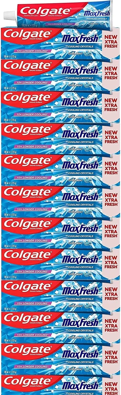 خمیر دندان کلگیت مکس فرش با طعم نعناع خنک - 100 میلی لیتر بسته 12 عددی