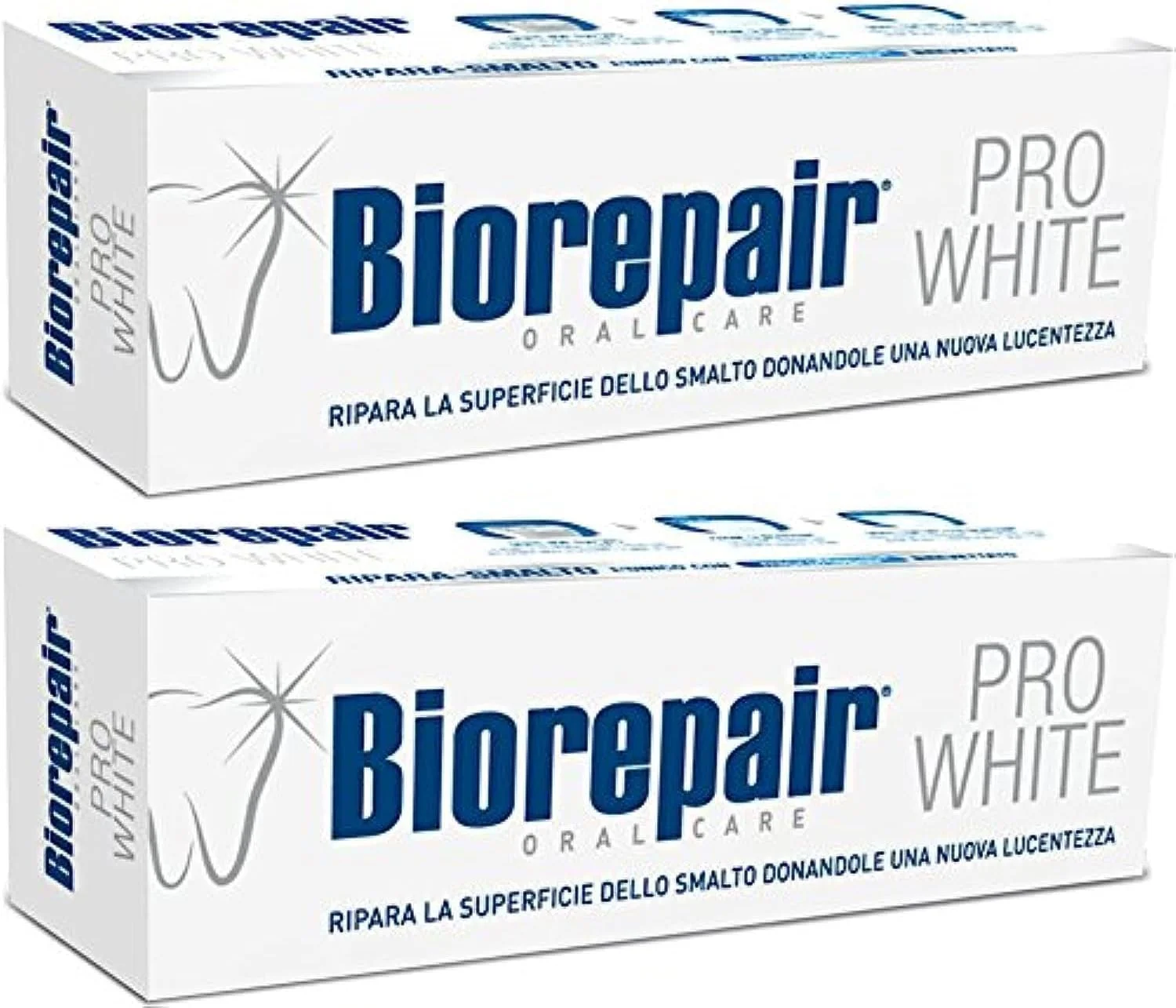 خمیر دندان سفید کننده "Pro White" Biorepair با microRepair - بسته 2 عددی، حجم 75 میلی لیتر [محصول وارداتی ایتالیا]