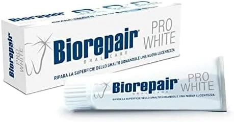 خمیر دندان سفید کننده "Pro White" Biorepair با microRepair - بسته 2 عددی، حجم 75 میلی لیتر [محصول وارداتی ایتالیا]