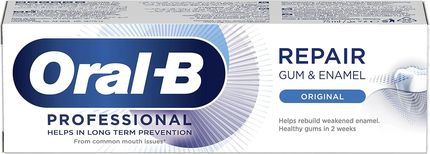 خمیر دندان اورال-بی پروفشنال ترمیم لثه و مینای دندان اورجینال، 75 میلی لیتر