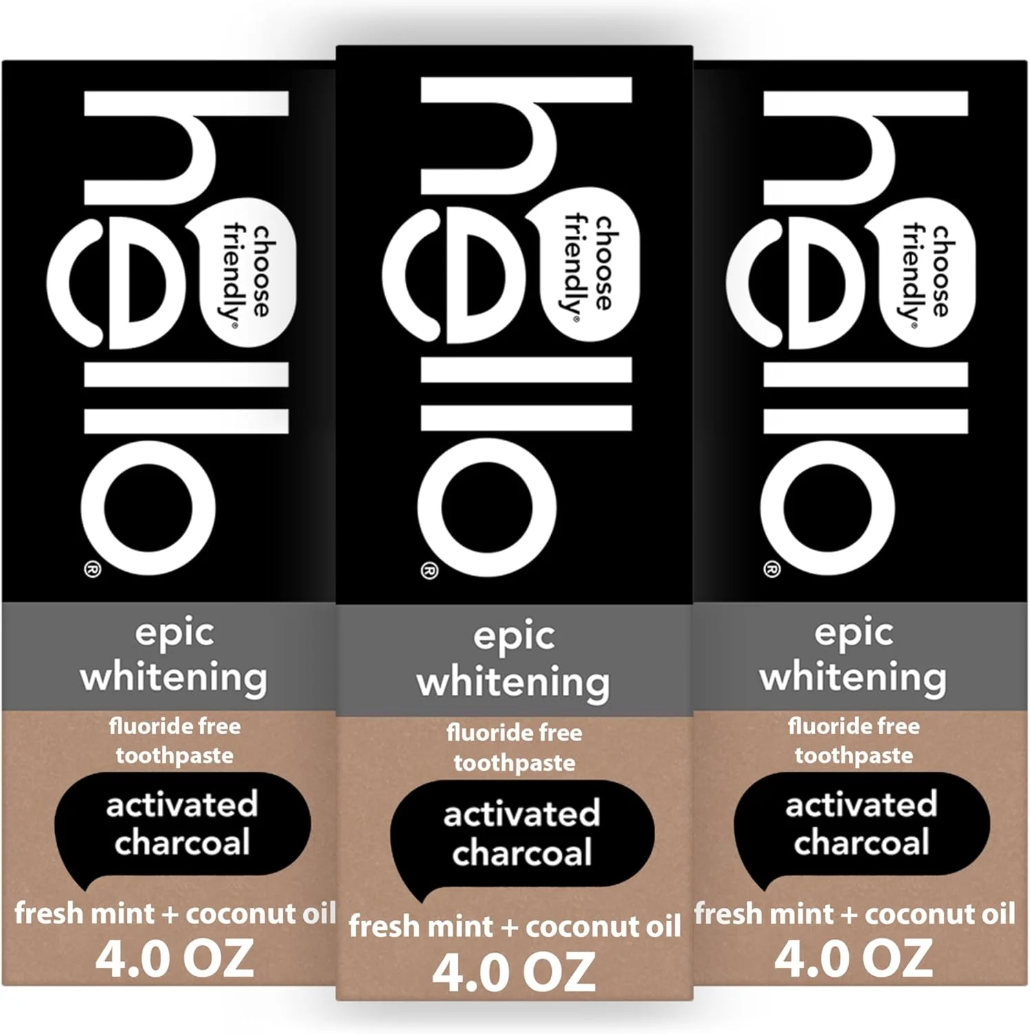 خمیر دندان زغالی فعال هلو، بدون فلوراید با زغال فعال، خمیر دندان سفید کننده دندان با نعناع تازه و روغن نارگیل، بدون SLS، وگان، بدون گلوتن، بسته 3 عددی، لوله های 113 گرمی