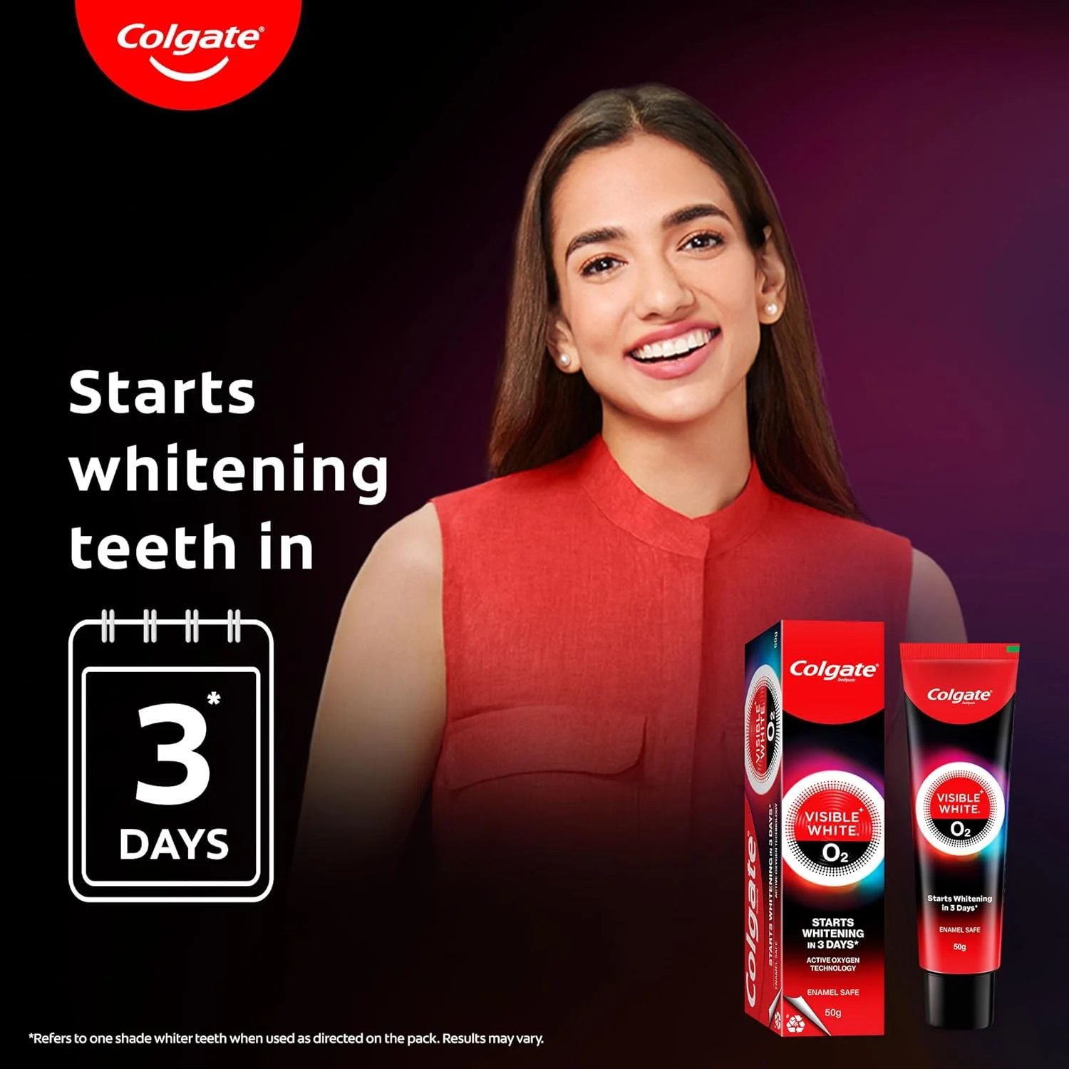 خمیر دندان سفید کننده دندان کلگیت Visible White O2 (50 گرم) برای دندان های سفیدتر به طور قابل توجه در 3 روز با فناوری فعال، سفید کننده ایمن مینای دندان و تنفس تازه خمیر دندان سفید کننده دندان کلگیت Visible White O2 (50 گرم) برای دندان های سفیدتر به طور قابل توجه در 3 روز با فناوری فعال، سفید کننده ایمن مینای دندان و تنفس تازه