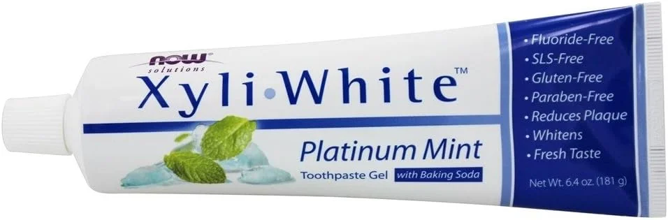 ژل خمیر دندان Xyli White Solutions از NOW Foods با جوش شیرین و طعم نعناع پلاتینی - 181 گرم ژل خمیر دندان Xyli White Solutions از NOW Foods با جوش شیرین و طعم نعناع پلاتینی - 181 گرم