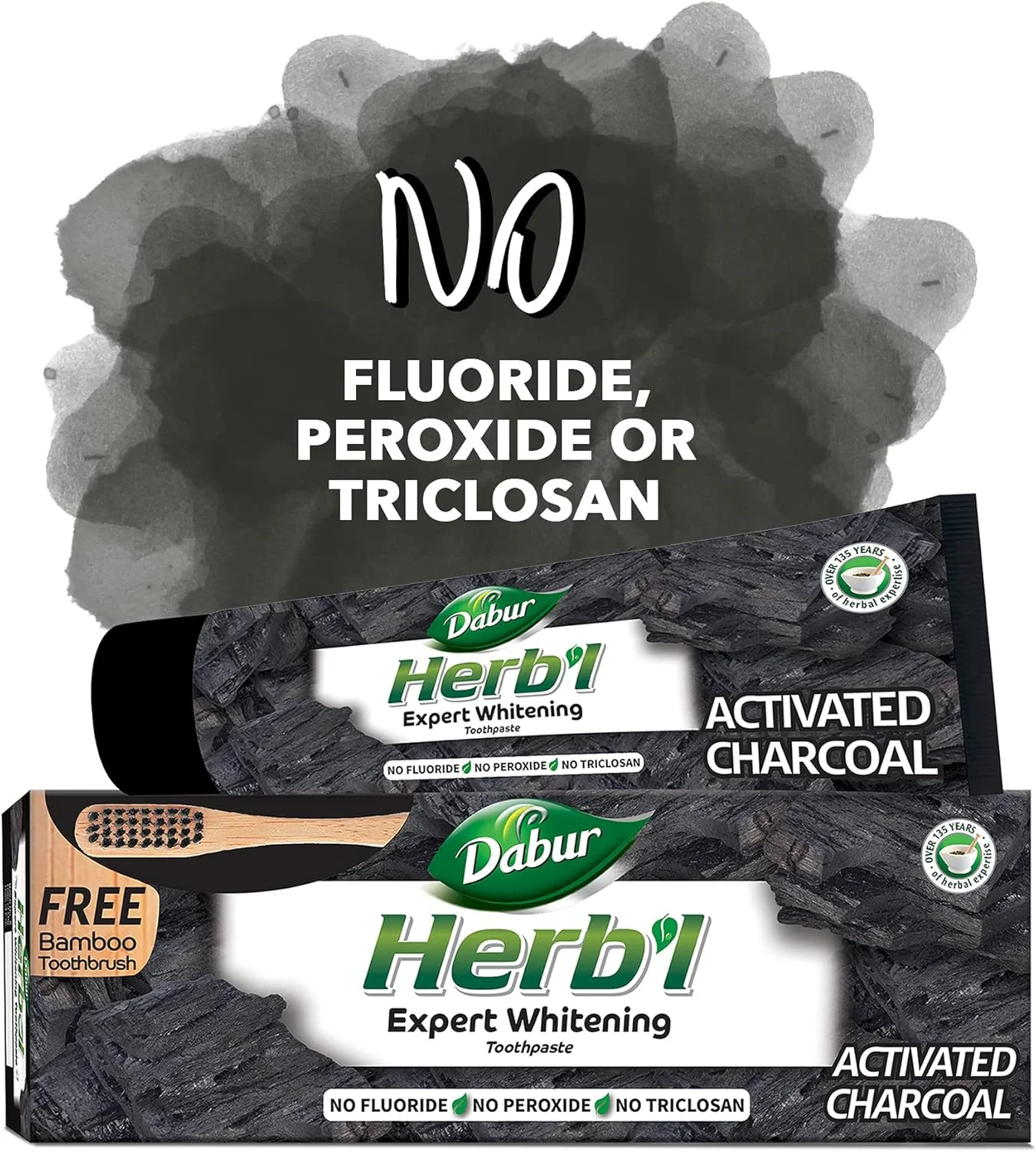 خمیر دندان گیاهی زغالی دابور (150 گرم + مسواک بامبو) | برای سفید کردن تخصصی دندان، رفع لکه و لثه های سالم | غنی شده با زغال فعال خمیر دندان گیاهی زغالی دابور (150 گرم + مسواک بامبو) | برای سفید کردن تخصصی دندان، رفع لکه و لثه های سالم | غنی شده با زغال فعال