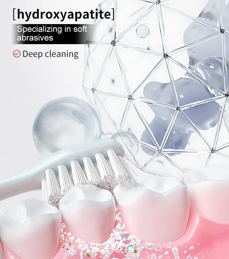 خمیر دندان حاوی 7.5% هیدروکسی آپاتیت، بسته 2 عددی، برای محافظت پیشرفته از مینای دندان و تقویت دندان، فرمول ملایم و موثر، خمیر دندان سفید کننده بدون فلوراید برای دندان های حساس، تنفس تازه، استفاده روزانه
