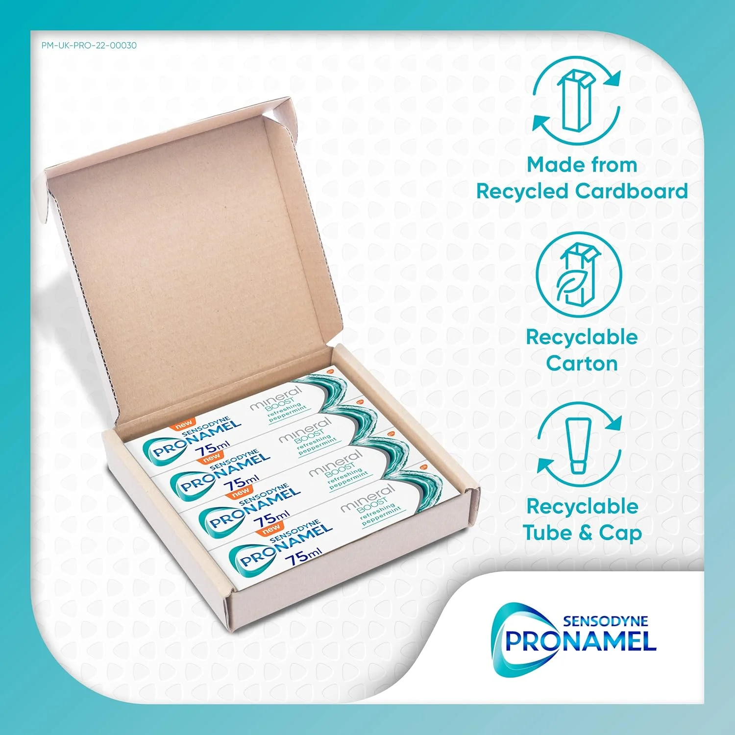 خمیر دندان سنسوداین پرینامل تقویت کننده مواد معدنی برای ترمیم مینای دندان، 4 عدد 75 میلی لیتری