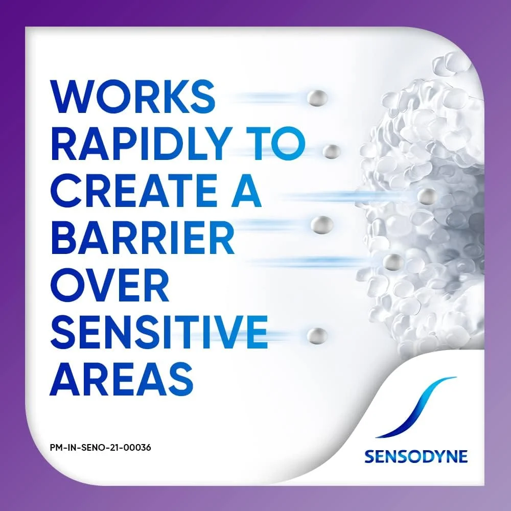 خمیر دندان مخصوص دندان های حساس سنسوداین تسکین سریع - بسته دو عددی ۸۰ گرمی