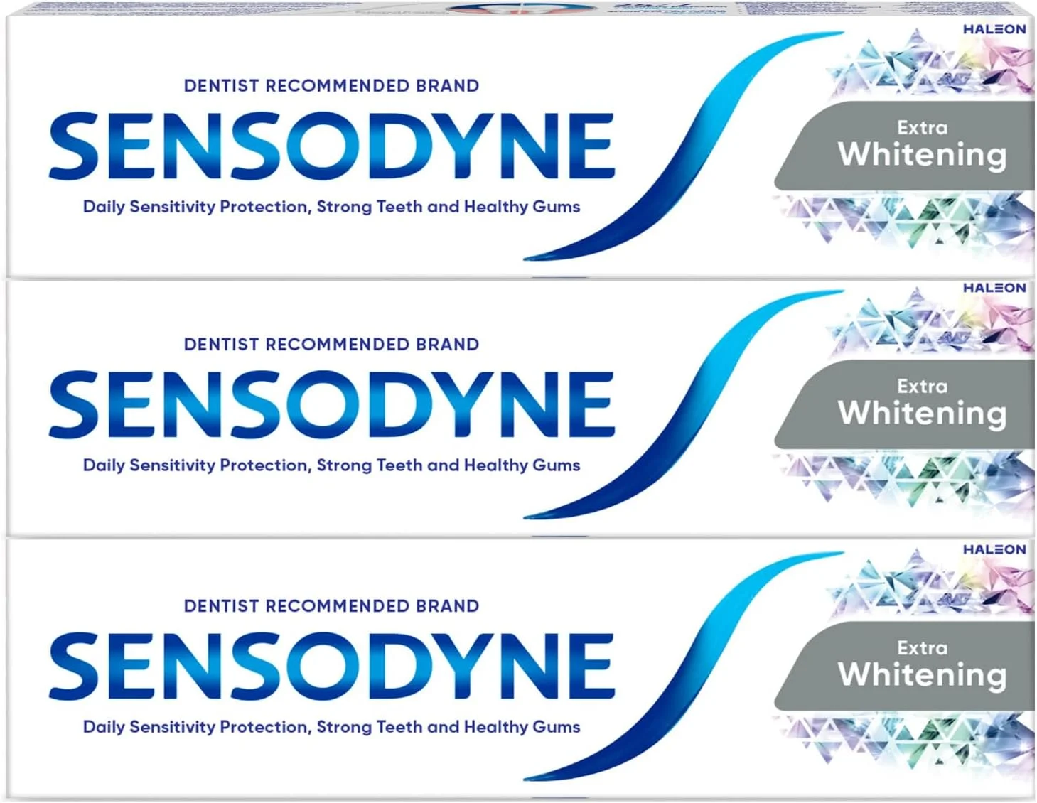 خمیر دندان سنسوداین Extra Whitening، ۷۵ میلی لیتر، بسته ۳ عددی