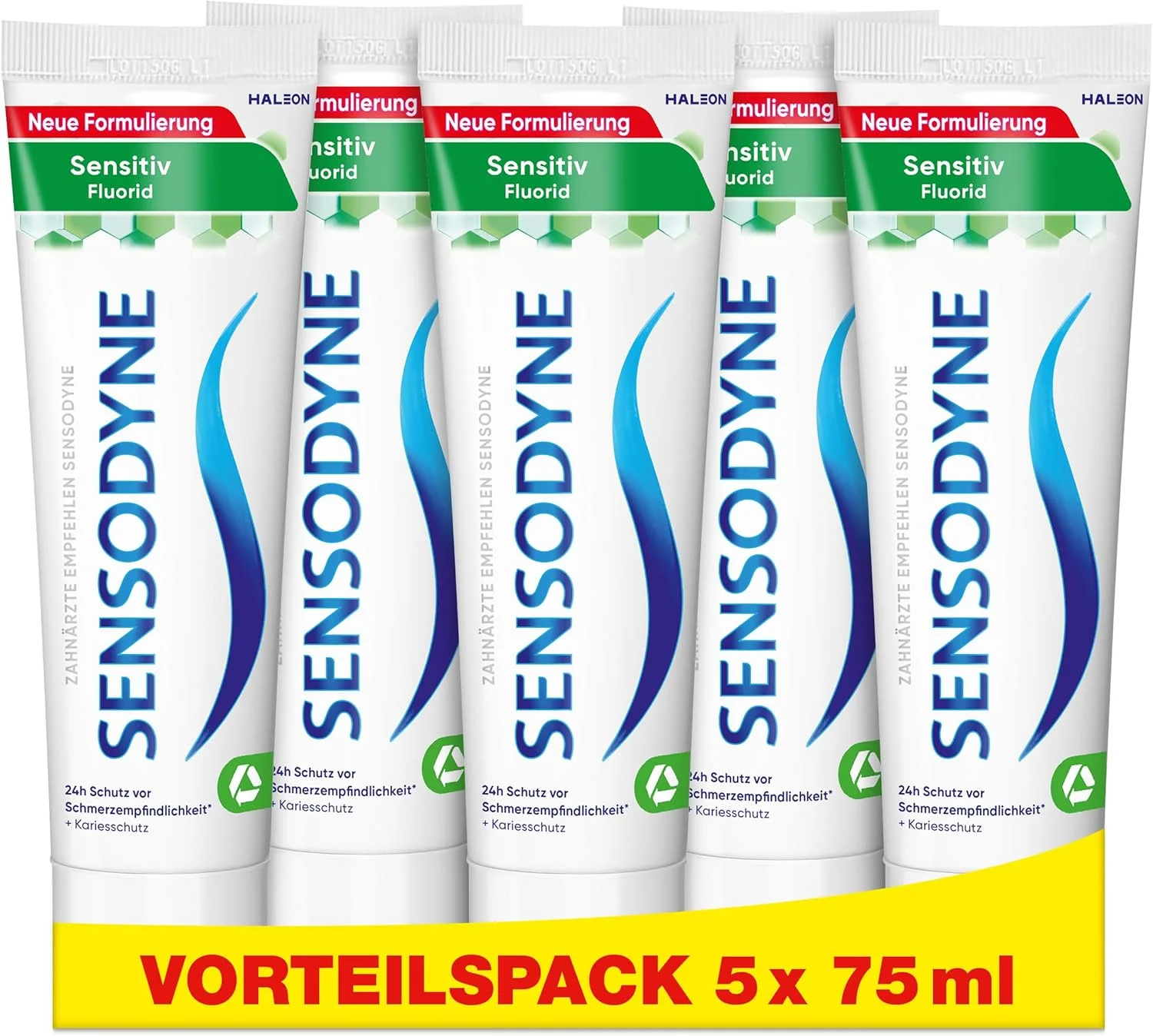 خمیر دندان سنسوداین حاوی فلوراید، ۷۵ میلی لیتر، خمیر دندان روزانه، برای دندان های حساس به درد