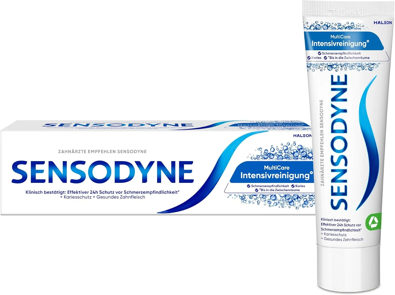 خمیر دندان سنسوداین MultiCare تمیز کننده قوی، 75 میلی لیتر، خمیر دندان روزانه حاوی فلوراید، برای دندان های حساس به درد