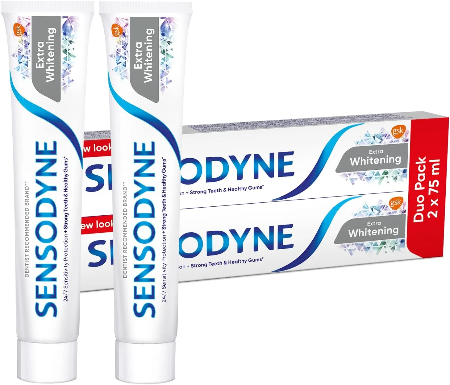 خمیر دندان سفید کننده اضافی سنسوداین بسته دوتایی 2 عدد 75 میلی لیتر