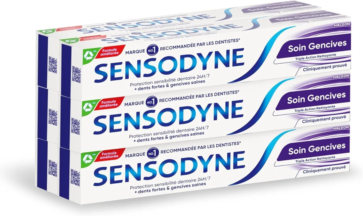 خمیر دندان سنسوداین مراقبت از لثه، محافظت 24 ساعته، محافظت از دندان های حساس و کمک به حفظ سلامت لثه 6 عدد 75 میلی لیتری