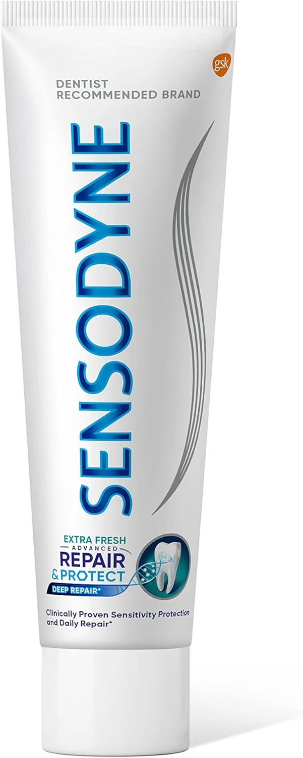 خمیر دندان سنسوداین ترمیم و محافظت پیشرفته با طعم نعناع بسیار تازه 75 میلی لیتر (بسته 2 عددی)