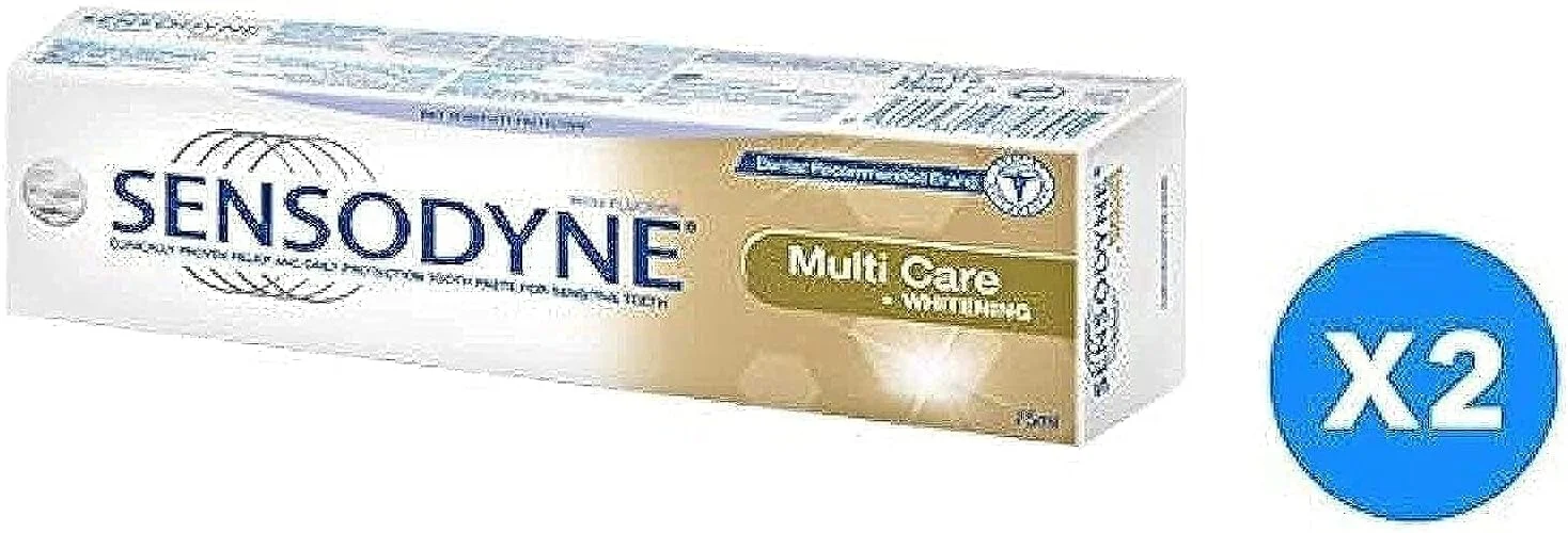 خمیر دندان سنسوداین مراقبت چندگانه پلاس سفید کننده - 75 میلی لیتر X 2