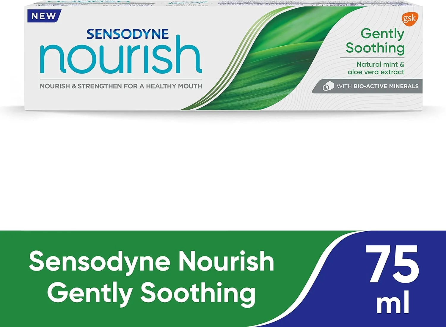خمیر دندان روزانه تسکین دهنده ملایم سنسوداین نوریش با نعناع طبیعی و عصاره آلوئه ورا، 75 میلی لیتر