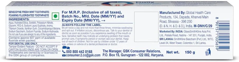 خمیر دندان مناسب دندان های حساس سنسوداین - نعناع تازه 150 گرم خمیر دندان مناسب دندان های حساس سنسوداین - نعناع تازه 150 گرم