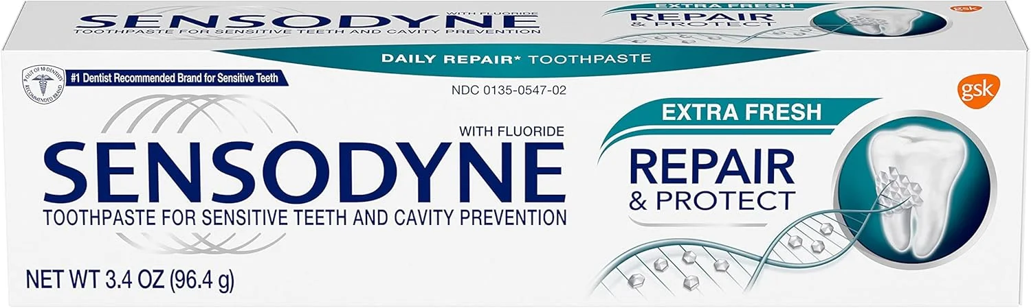 خمیر دندان سنسوداین ترمیم و محافظت با طراوت اضافه 96 گرم