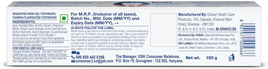 خمیر دندان سنسوداین مناسب دندان های حساس - ژل طراوت بخش ۱۳۰ گرمی خمیر دندان سنسوداین مناسب دندان های حساس - ژل طراوت بخش ۱۳۰ گرمی