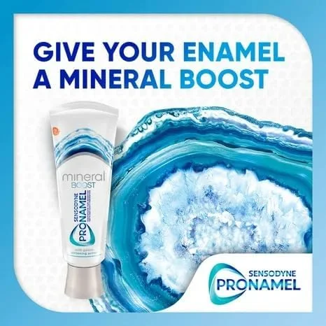 خمیر دندان سنسوداین Pronamel Mineral Boost برای دندان های حساس با عملکرد سفید کنندگی ملایم، 76.5 گرم (بسته 4 عددی)