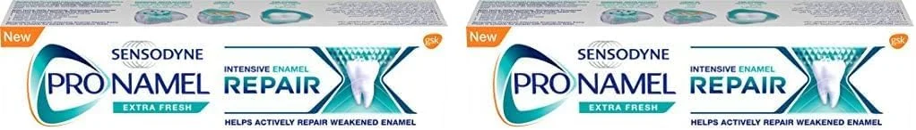 خمیر دندان سنسوداین پرونامل، کمک به ترمیم فعال مینای دندان ضعیف شده در اثر اسید، ترمیم کننده قوی مینای دندان، فوق العاده با طراوت، 75 میلی لیتر (بسته 2 عددی)