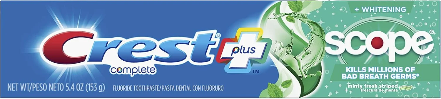 خمیر دندان سفید کننده کامل کرست پلاس اسکوپ با طعم نعنا، نعنایی با طراوت، 5.4 اونس