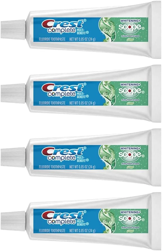 خمیر دندان کرست Complete سفید کننده با طعم نعناع، اندازه مسافرتی 24 گرمی - بسته 4 عددی