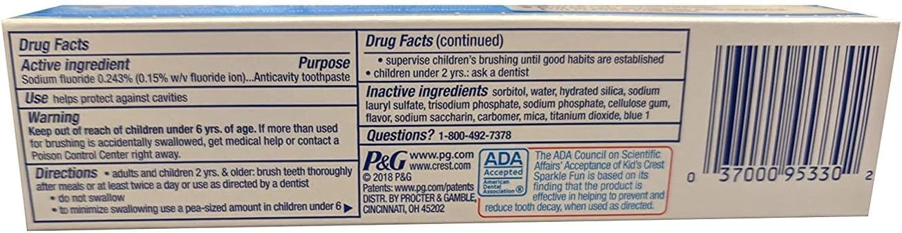 خمیر دندان کودک کرست - محافظت از دندان، 3 عدد