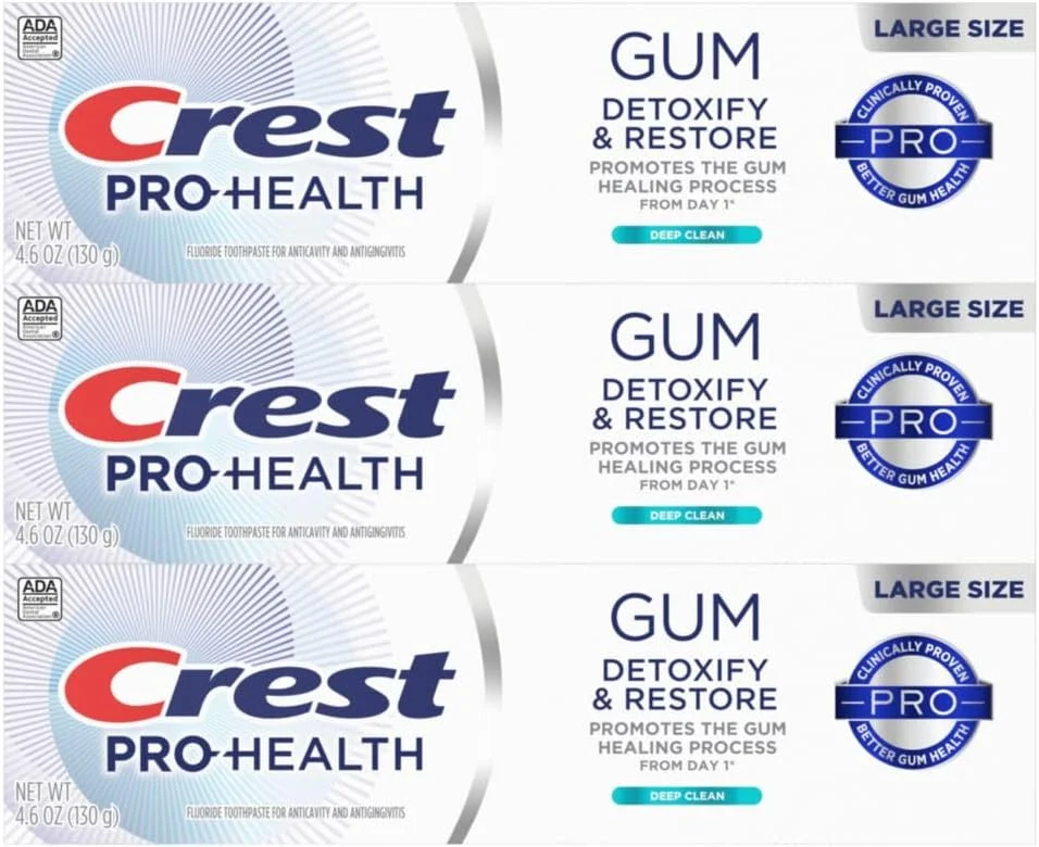 خمیر دندان پاک کننده عمیق و ترمیم کننده لثه کرست پرو-هلث، 130 گرم (بسته 3 عددی)، خمیر دندان کرست، ضد پوسیدگی، خمیر دندان فلوراید ضد باکتری، از نظر بالینی ثابت شده، محافظت از لثه و مینای دندان خمیر دندان پاک کننده عمیق و ترمیم کننده لثه کرست پرو-هلث، 130 گرم (بسته 3 عددی)، خمیر دندان کرست، ضد پوسیدگی، خمیر دندان فلوراید ضد باکتری، از نظر بالینی ثابت شده، محافظت از لثه و مینای دندان