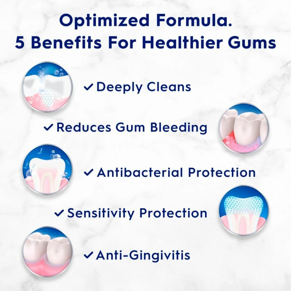 خمیر دندان پاک کننده عمیق و ترمیم کننده لثه کرست پرو-هلث، 130 گرم (بسته 3 عددی)، خمیر دندان کرست، ضد پوسیدگی، خمیر دندان فلوراید ضد باکتری، از نظر بالینی ثابت شده، محافظت از لثه و مینای دندان خمیر دندان پاک کننده عمیق و ترمیم کننده لثه کرست پرو-هلث، 130 گرم (بسته 3 عددی)، خمیر دندان کرست، ضد پوسیدگی، خمیر دندان فلوراید ضد باکتری، از نظر بالینی ثابت شده، محافظت از لثه و مینای دندان