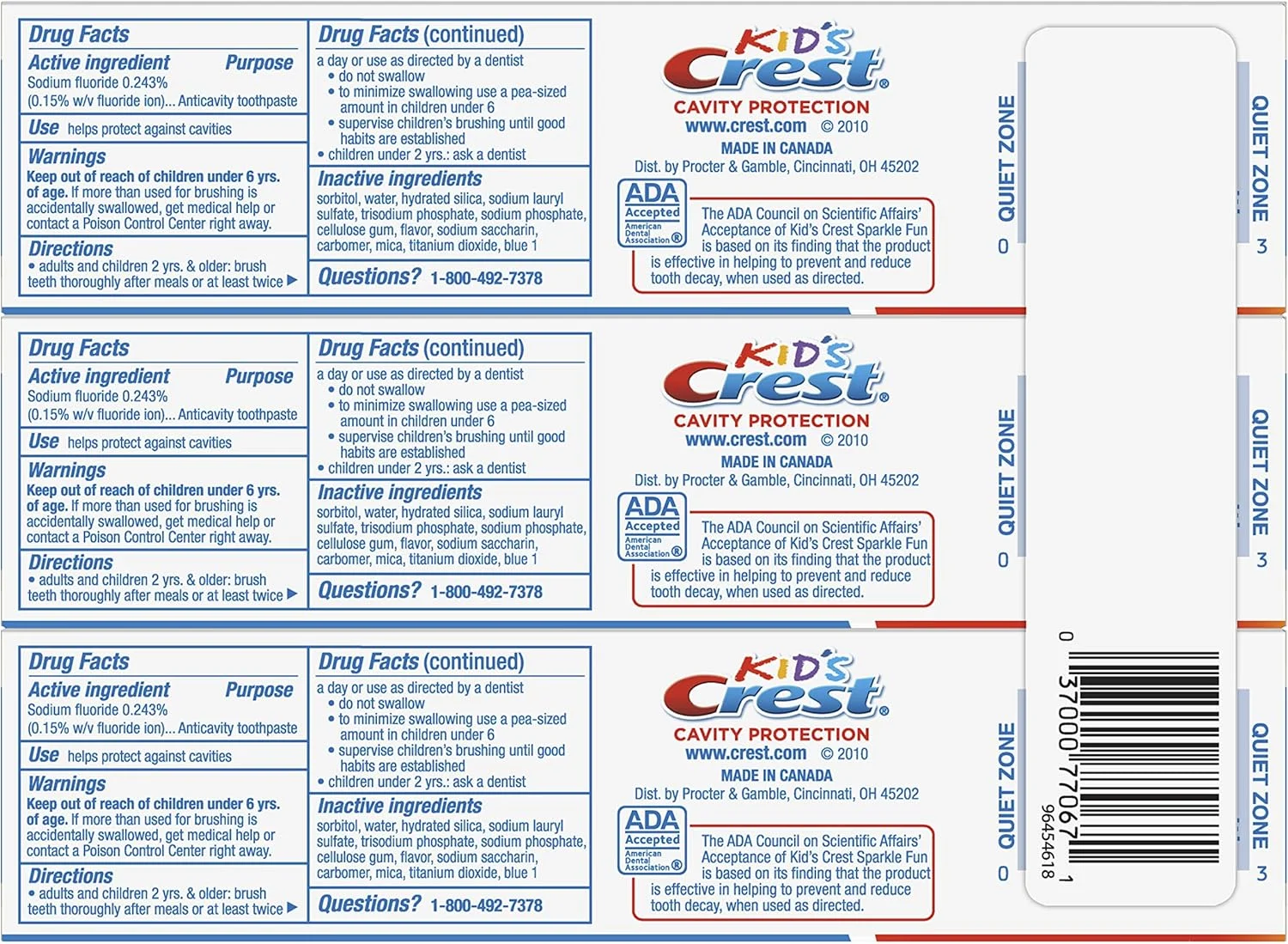 خمیر دندان محافظت از دندان کودکان کرست، خمیر دندان کرست کودکان، برای کودکان و نوپایان 2+ سال، سرگرم کننده درخشان، 130 گرم (بسته 3 عددی)، خمیر دندان برای کودکان، بسته بندی ممکن است متفاوت باشد