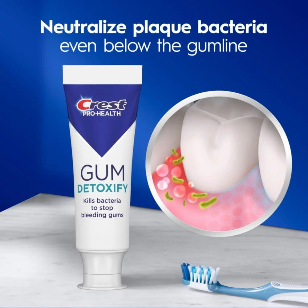 خمیر دندان پاک کننده عمیق لثه کرست پرو-هلث، 136 گرم - ضد پوسیدگی، ضد باکتری، حاوی فلوراید، محافظت از لثه و مینای دندان، کنترل پلاک