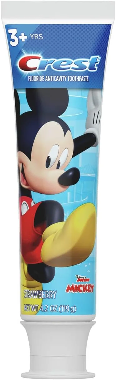 خمیر دندان کودکانه کرست با طعم توت فرنگی، با طرح میکی از دیزنی جونیور، ۱۱۹ گرم