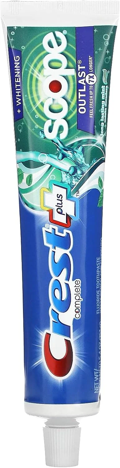 خمیر دندان سفید کننده کامل کرست + اسکوپ اوت لست، نعناع، 153 گرم
