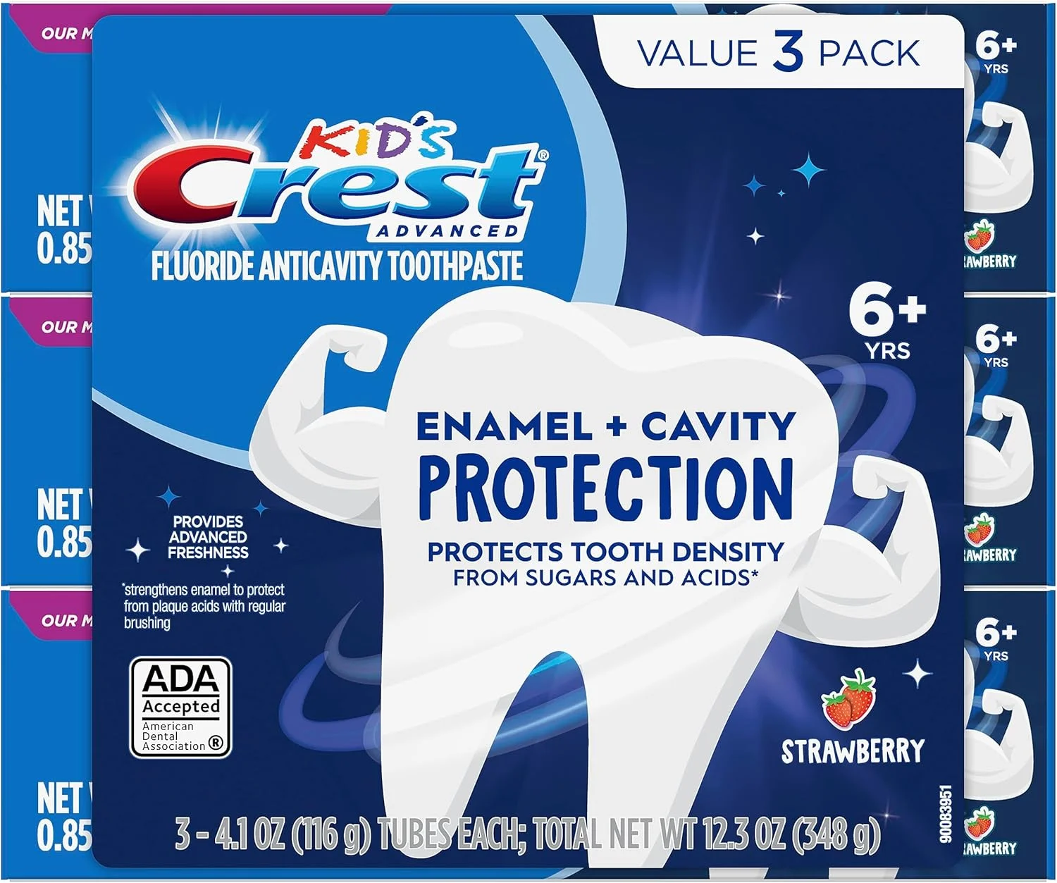 خمیر دندان محافظ مینای دندان و ضد پوسیدگی کودک کرست، 116 گرم (بسته 3 عددی) خمیر دندان محافظ مینای دندان و ضد پوسیدگی کودک کرست، 116 گرم (بسته 3 عددی)