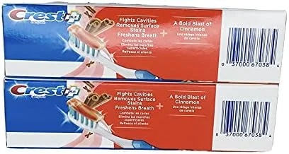 خمیر دندان کرست پلاس کامپلیت + سفید کننده با طعم دارچین، 153 گرم، 2 عدد خمیر دندان کرست پلاس کامپلیت + سفید کننده با طعم دارچین، 153 گرم، 2 عدد
