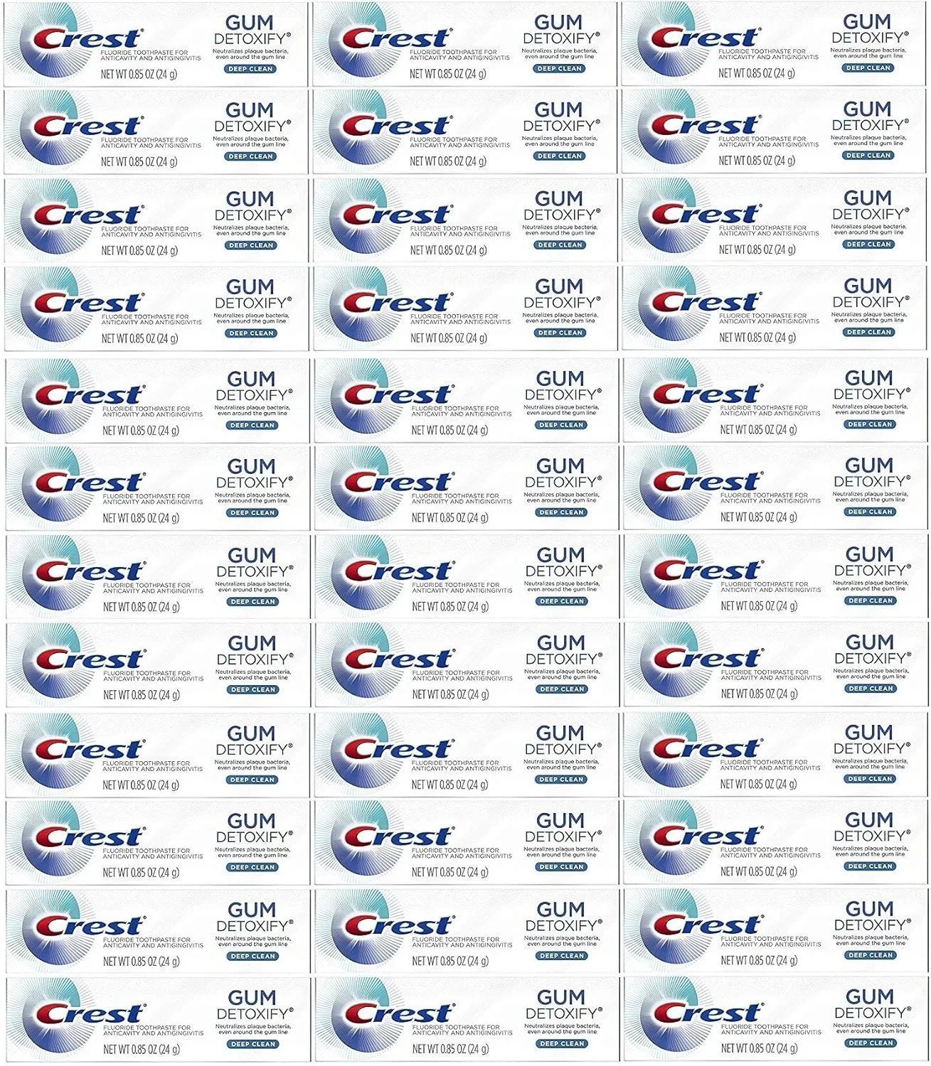 خمیر دندان پاک کننده لثه کرست، پاک کننده عمیق، اندازه مسافرتی، 24 گرم (بسته 36 عددی)