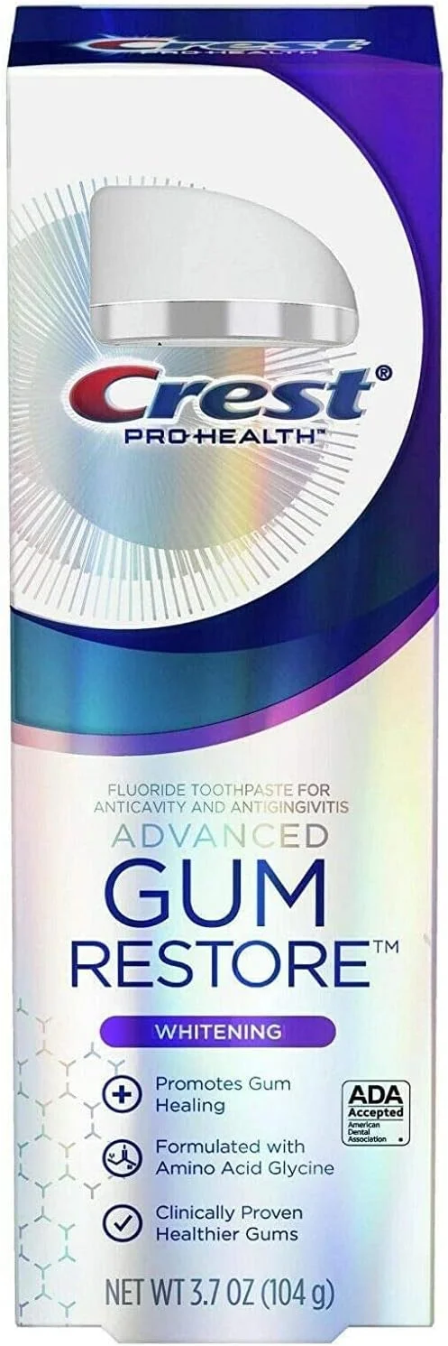 خمیر دندان کرست Pro Health ترمیم لثه و سفید کننده پیشرفته، 104 گرم - بسته 2 عددی خمیر دندان کرست Pro Health ترمیم لثه و سفید کننده پیشرفته، 104 گرم - بسته 2 عددی