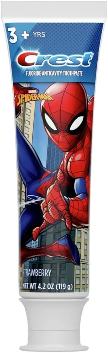 خمیر دندان کودکانه کرست با طرح مرد عنکبوتی مارول، طعم توت فرنگی، 119 گرم (بسته 3 عددی)
