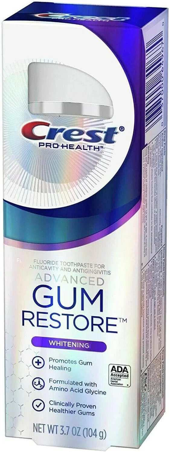 خمیر دندان کرست Pro Health ترمیم لثه و سفید کننده پیشرفته، 104 گرم - بسته 2 عددی خمیر دندان کرست Pro Health ترمیم لثه و سفید کننده پیشرفته، 104 گرم - بسته 2 عددی