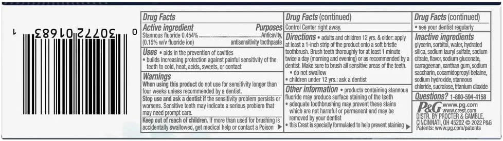 خمیر دندان سفید کننده روزانه کرست پرو-هلث دنسیف ۱۱۶ گرم