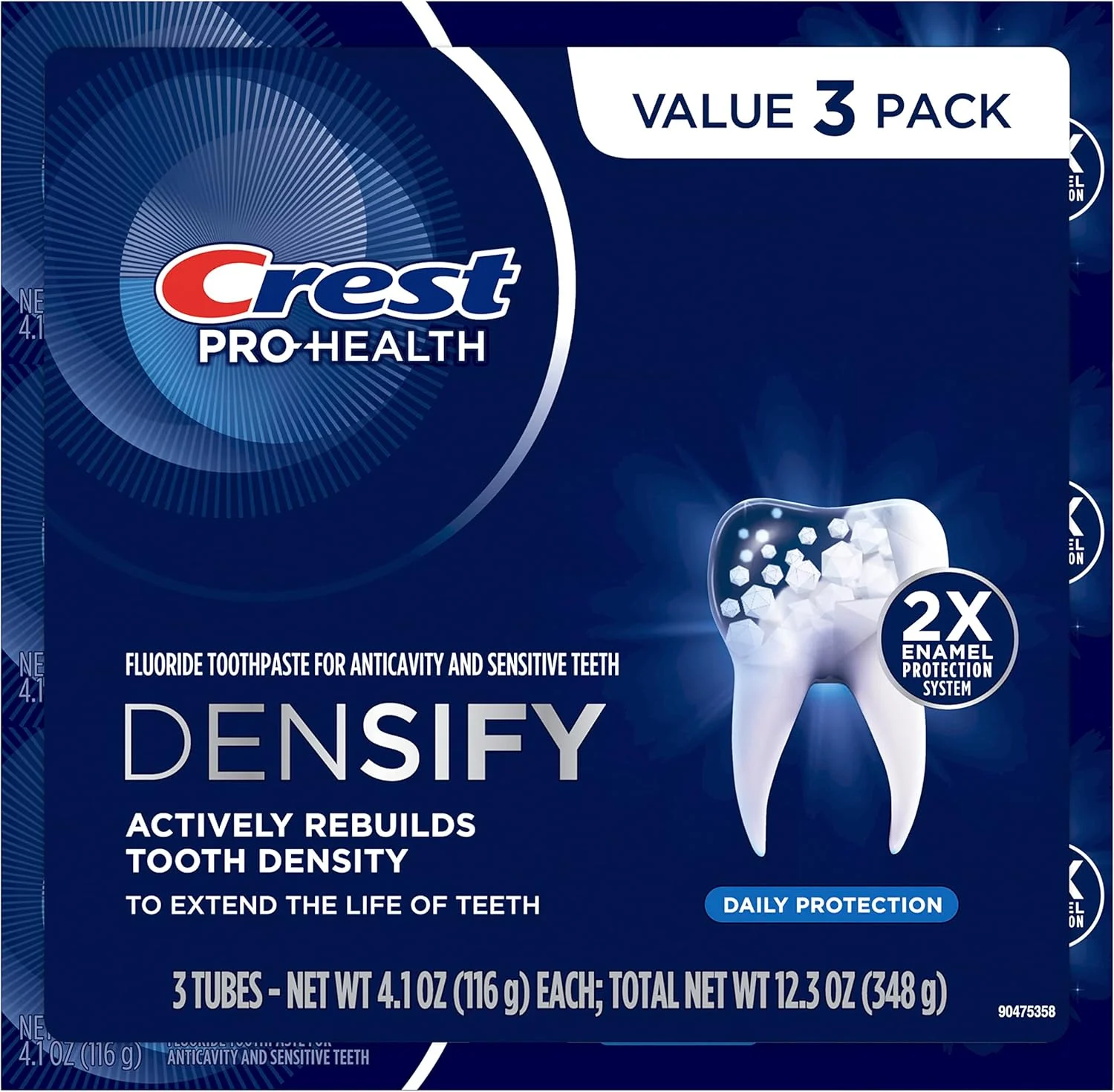 خمیر دندان کرست Pro-Health Densify محافظت روزانه با فلوراید برای ضد پوسیدگی و دندان های حساس، 116 گرم (بسته 3 عددی) خمیر دندان کرست Pro-Health Densify محافظت روزانه با فلوراید برای ضد پوسیدگی و دندان های حساس، 116 گرم (بسته 3 عددی)