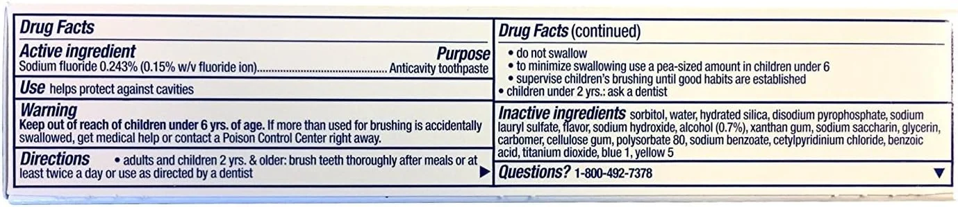 خمیر دندان کرست Complete با مزایای چندگانه، سفید کننده و طعم نعناع تازه، 76.5 گرم، بسته 3 عددی