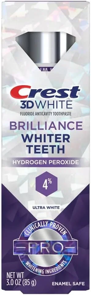 خمیر دندان سفید کننده دندان کرست 3D White Brilliance Pro Ultra White، 85 گرم (بسته 3 عددی)